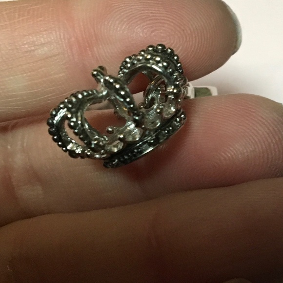 Juicy Couture charm open work silver crown - Picture 3 of 6